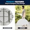Flash Furniture Round Wh 48Rnd Plastic Bi-Fold Table, 47.75" W, 47.75" L, 29.5" H, Plastic Top, White DAD-122RZ-GG - alternate 7
